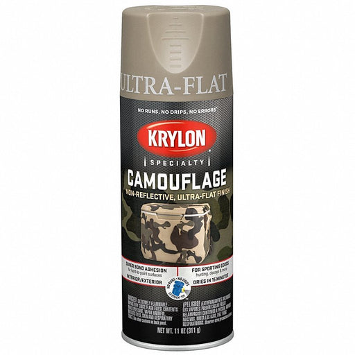 Krylon K04291777 Spray Paint, Khaki, Ultra-Flat, 11 oz