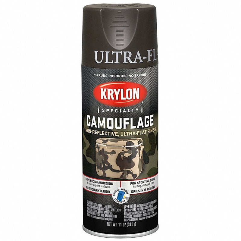 Krylon K04292777 Spray Paint, Brown, Ultra-Flat, 11 oz