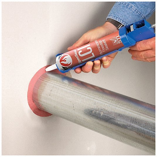 STI LCI300 Fire Barrier Sealant: Caulk, Red, Non-Slump/Intumescent, Watertight