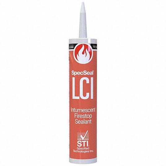 STI LCI300 Fire Barrier Sealant: Caulk, Red, Non-Slump/Intumescent, Watertight