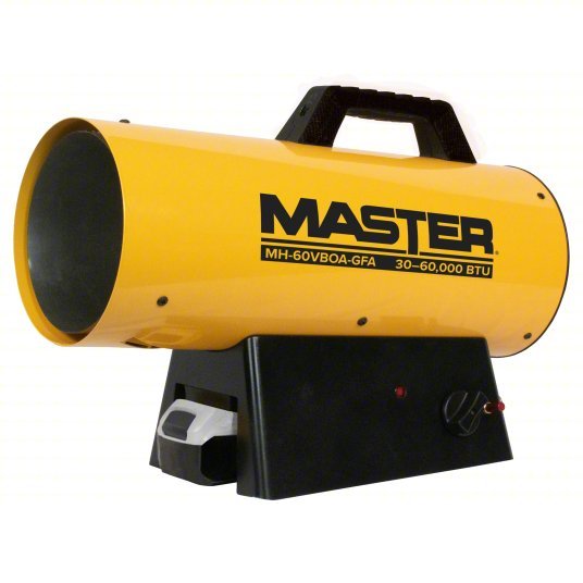 Master MH-60VBOA-GFA Portable Gas Torpedo Heaters 60,000 BtuH Heating Capacity Output, 1,500 sq ft Heating Area