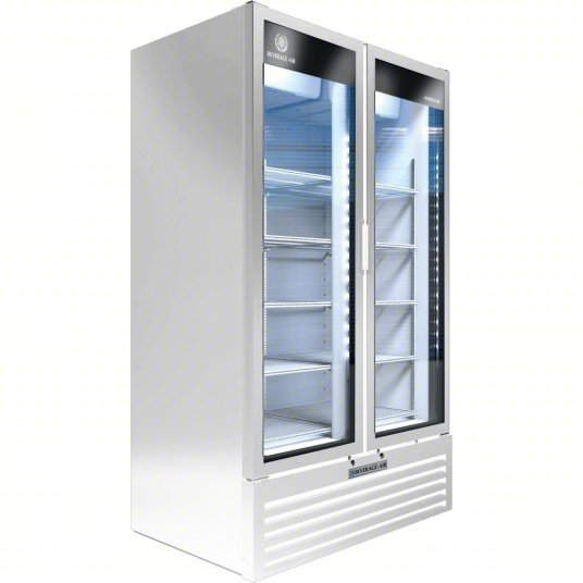Beverage-Air MT49-1W Refrigerated Glass Door Merchandiser, White, LED Lighting, 37.4 cu. ft.