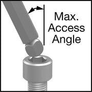 McMaster 90422A120 Stubby Ball-End High-Visibility L-Key Set 13 Pieces, Ball on Long Leg