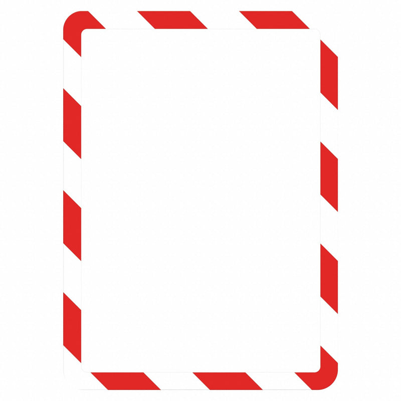 Tarifold P194993 Magneto Sign Holder, 2 PK, Adhesive Backing, Plastic, Red/White, 11 in Sheet Height, 8-1/2 in Sheet Width