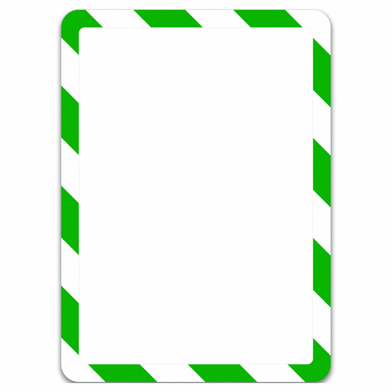 Tarifold P194995 Magneto Sign Holder, 2 PK, Adhesive Backing, Plastic, Green/White, 11 in Sheet Height, 8-1/2 in Sheet Width