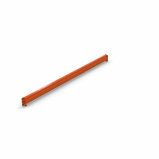 Husky Rack & Wire IBX39096 Step Beam, 96 in W x 3-7/8 in H x 2-1/2 in D, 16 ga Roll-Formed Steel, 5,210 lb Cap, Teardrop Pallet Rack Connection, Orange