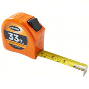 Keson PGT181033V Tape Measure Inch/Engineer's Scale, Nonmagnetic Single Hook Tip, Plastic, 33 ft, Std Blade