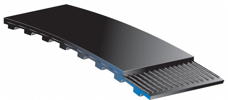 Gates 390L100 Timing Belt, One Side, PowerGrip®, 0.375 in Pitch, 1 in Top Wd, 390L100, 104 Teeth, Neoprene