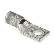 Thomas & Betts 54140 Copper One-Hole Lug, Standard Barrel, Peep Hole, Max 35kV, Wire Size #4 AWG, 3/8 in Bolt Size, Tin Plated, Die Code 29, Gray