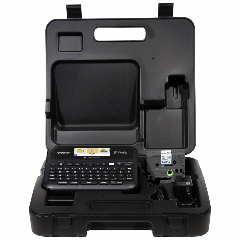 Brother PTD610BTVP Desktop Printer, Bluetooth Connected, 1", 180 dpi Printhead Resolution, Continuous Roll