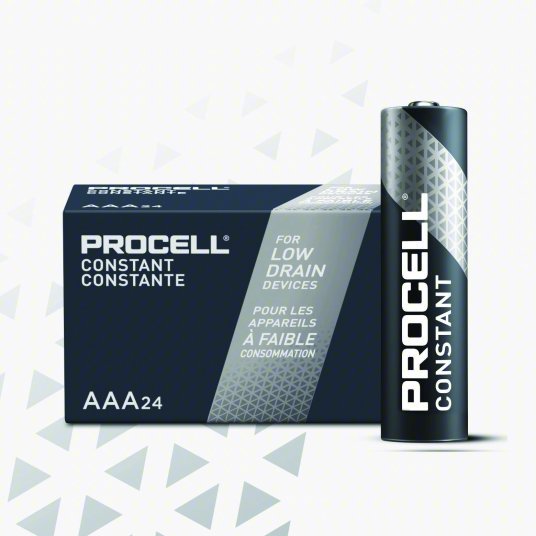 Duracell Battery AAA, Everyday, Alkaline, 1.5V DC, Procell Constant, 24 PK