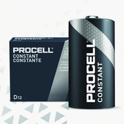 Duracell Procell PC1300 Battery D, Everyday, Alkaline, 1.5V DC, Procell Constant, 12 PK