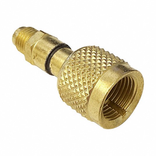 JB Industries QC-S64 Quick Coupler 3 in Lg, 180° Angle, Input 3/8 in Female SAE Right-Hand, A2L Compatible