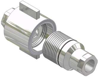 Contitech 10074152 1 In QR74 Complete Coupling 5000 PSI, Stainless Steel NPT/F