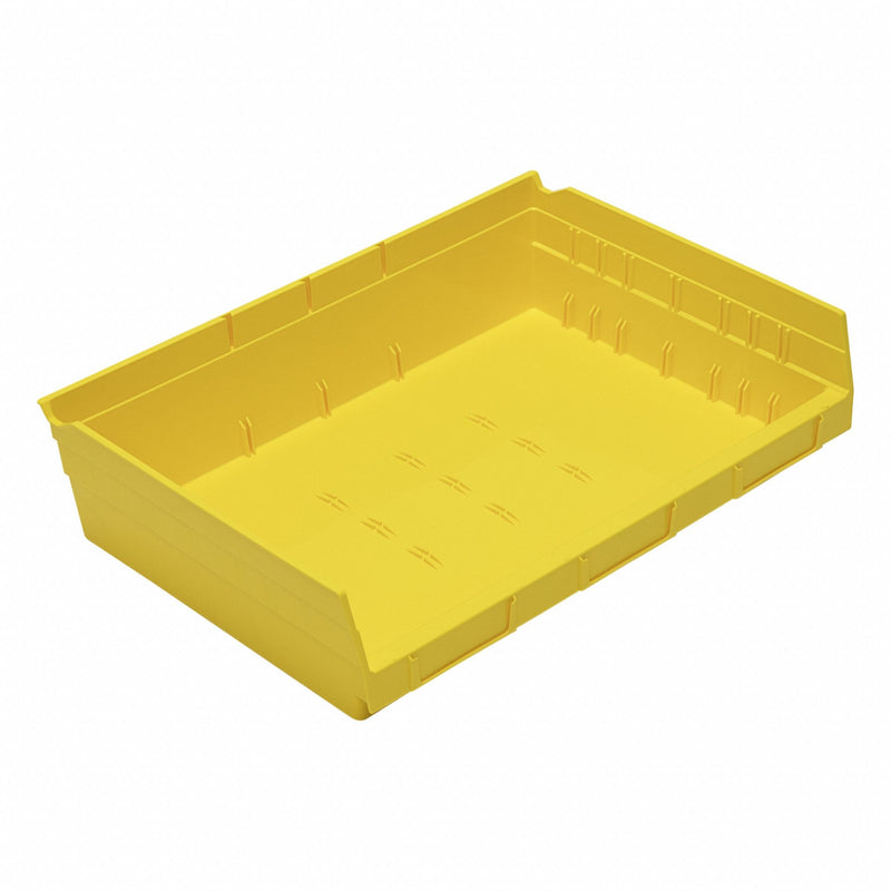 Quantum QSB118YL Economy nesting shelf bin, 11 5/8 in Overall Lg, 16 1/2 in x 4 in, Yellow