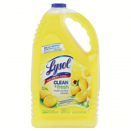 Lysol 77617 Cleaner and Disinfectant, 144 oz. Bottle, Sparkling Lemon & Sunflower Essence, 4 PK