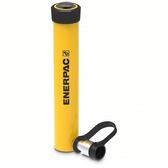 Enerpac RC1010 Hydraulic Ram Single Acting, 10 ton Nominal Capacity, 10 in Nominal Stroke Lg, Steel, RC