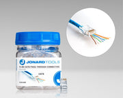 Jonard RJ45-650 RJ45 CAT6 Pass-Through Connectors, PK 50