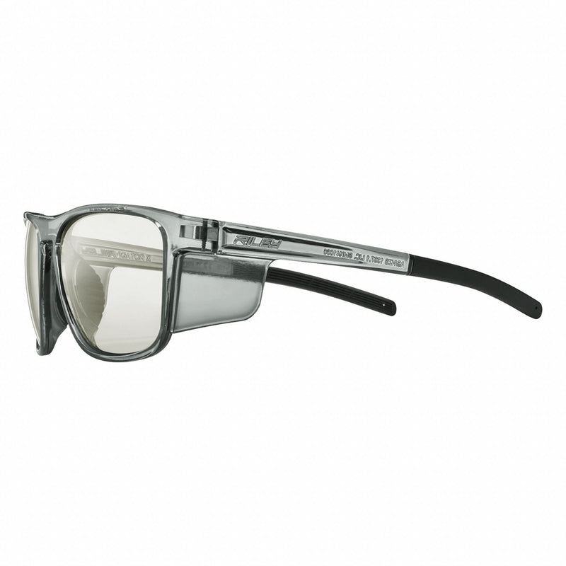 Globus Riley Navigator X LED Safety Glasses, Full-Frame, UV-Resistant, Gray Frame, Solid