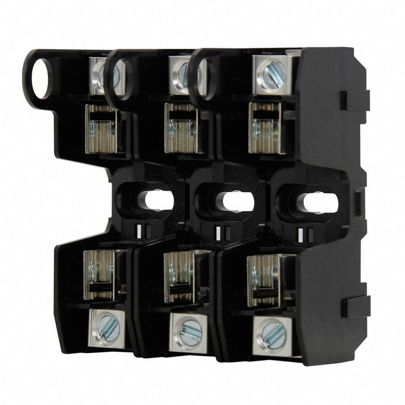 Bussmann HM25030-3CR Fuse Block, Open Block Design, 3 Pole, 250 V AC, Box Lug, Non-Indicating