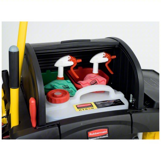 Rubbermaid FG9T7500BLA 22"W 7.25 cu. ft. Janitor Cleaning Cart