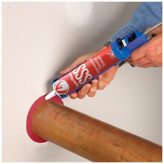 STI SSS100 Fire Barrier Sealant Caulk, Red, Intumescent, Watertight