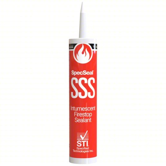 STI SSS100 Fire Barrier Sealant Caulk, Red, Intumescent, Watertight
