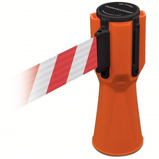 Tensabarrier TC114-30-MAX-NO-D3X-C Tensacone Topper(R) Height 9 In Orange
