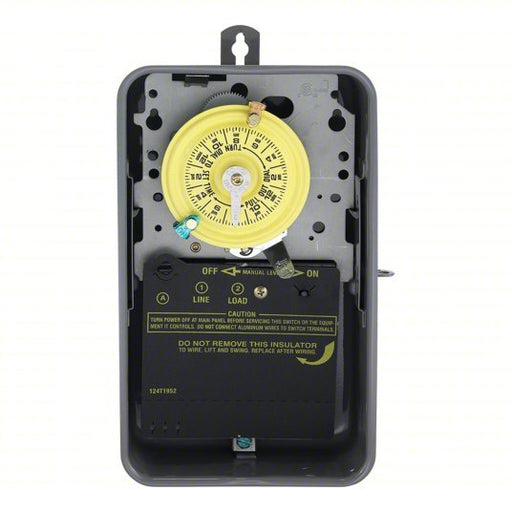 Intermatic T101R Electromechanical Timer 24 hr, 120V AC, SPST, Mechanical, 120V AC - Redwood.KV2E258