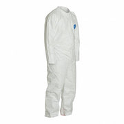 Dupont TY120SWH3X002500 Coveralls 3XL, Tyvek® 400, Open Wrist, Open Ankle, White, Serged Seam, 25 PK