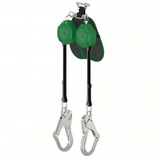 V-Shock VSLEW-012-PH-A Self-Retracting Lifeline 2 1/2 in Aluminum Rebar Hook Anchor, 2 legs, 6 ft Line