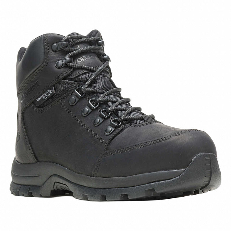 Wolverine W211042 6-Inch Work Boot, Men's, Size 7 1/2, M, Black, Steel Toe Cap, Removable Insole