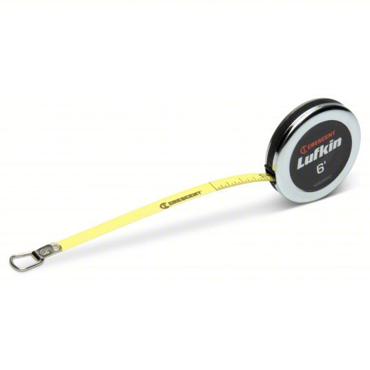 Crescent Lufkin W606PD Tape Measure Loop Tip, Metal, Narrow Blade, 1/32 in, Nonlocking, Silver, Auto