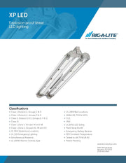 Rig-A-Lite XP50L42LUEM XP LED 46W, 4 Foot, 2 Tubes, 120-277V Emergency Battery Backup