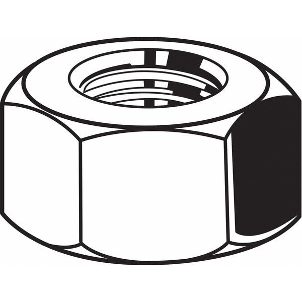 Approved Vendor U04122.031.0001 Hex Nut, Std Hex, 5/16"-18 Thread, 1/2 in Hex Wd, 17/64 in Hex Ht, Steel, Grade 8, Std, 100 PK
