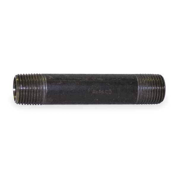 Redwood RW1LLU5 Nipple Black Steel, 1/8 in Nominal Pipe Size, 1 1/2 in Lg, Threaded on Both Ends, Schedule 80