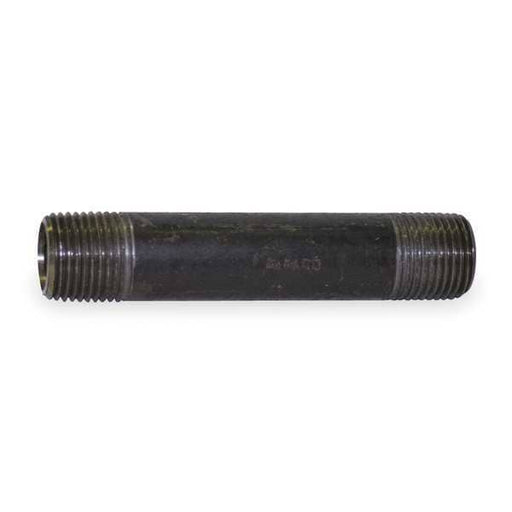 Redwood RW1LLU5 Nipple Black Steel, 1/8 in Nominal Pipe Size, 1 1/2 in Lg, Threaded on Both Ends, Schedule 80