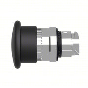 Schneider ZB4BT2 Push Button Operator: 22 mm Size, Maintained Push / Maintained Pull, Black, Metal