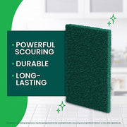 Scotch-Brite 222 Scotch-Brite Heavy Duty Scour Pad Synthetic Fiber, 6 in Lg, 3 3/4 in Wd, 2 PK