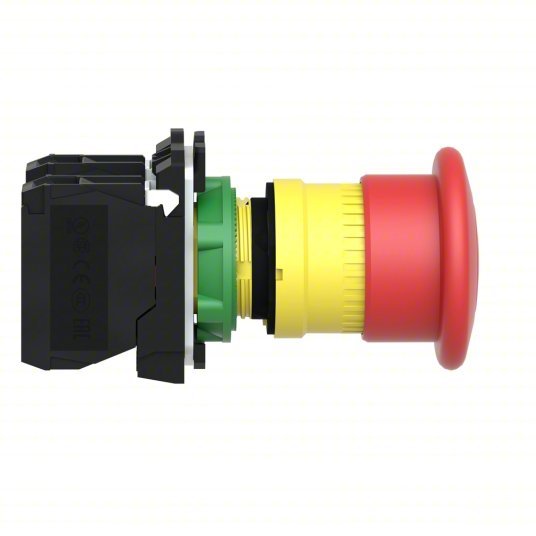 Schneider XB5AT845 Emergency Stop Push Button 22 mm Size, Maintained Push / Maintained Pull, Red