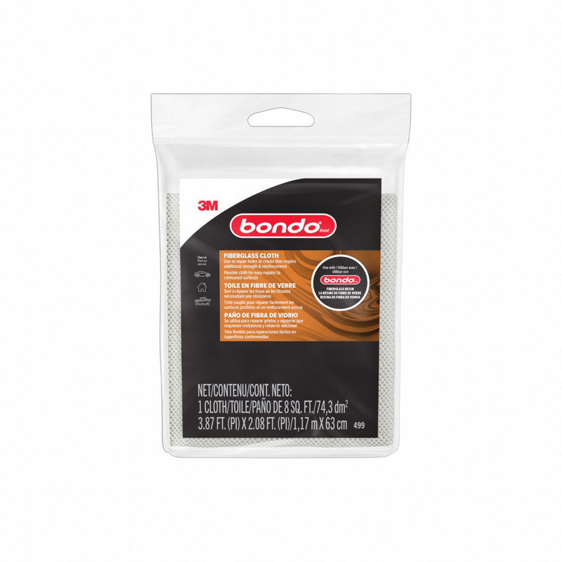 Bondo 00499SRP Auto Body Repair Patch, White, 5 7/16 in Lg, 5 in Wd, Fiberglass Cloth