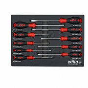Wiha 30280 Screwdriver Set 1-10 Pieces, 10 Pieces, Phillips/Slotted Tip, Cushion Grip, Box