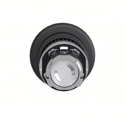 Schneider ZB4BT2 Push Button Operator: 22 mm Size, Maintained Push / Maintained Pull, Black, Metal