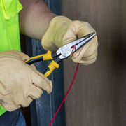 Klein D203-8N Needle Nose Plier 1 1/4 in Max Jaw Opening, 8 1/2 in Overall Lg, 2 3/8 in Jaw Lg, 1/8 in Tip Wd