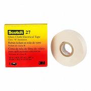 3M 27-3/4"X66' Electrical Tape 3/4 in Wd, 22 yd Lg, 7 mil Thick, Fiberglass Cloth, Rubber, 600 V Volt Rating