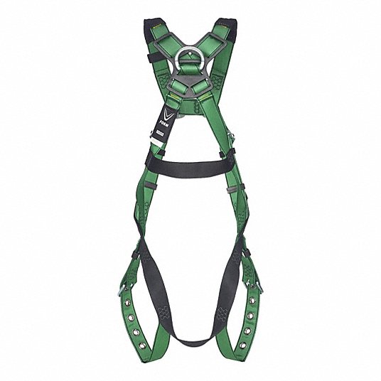 MSA 10206060 Fall Protection Harness Vest Harness, Quick-Connect / Tongue, Mating, 2XL, Padded