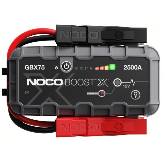 Noco GBX75 Jump Starter Boosting, For 12 V Battery Volt, 2500 A @ 12V, USB, For Lead Acid