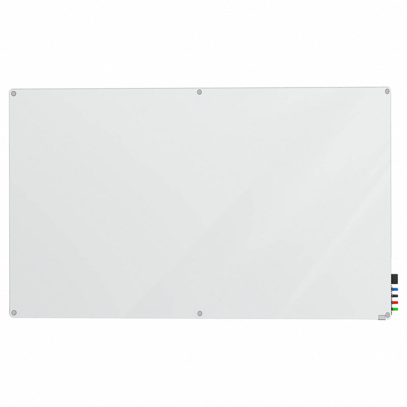 Ghent HMYRN46FR Dry Erase Board, Glass, Frameless Style, 48 in Overall Ht, 72 in Overall Wd, Frosted