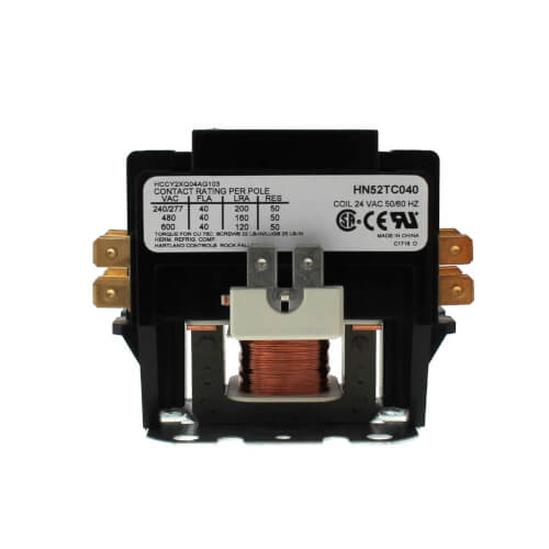 Carrier HN52TC040 Contactor,24V Coil 2P 40Amp