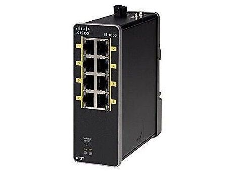 Cisco IE-1000-6T2T-LM Switch managed 2 x 10/100 (uplink) + 6 x 10/100 (downlink) DC power